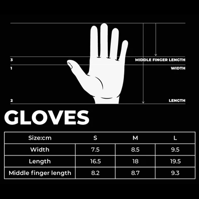 Kích thước găng tay Kailas