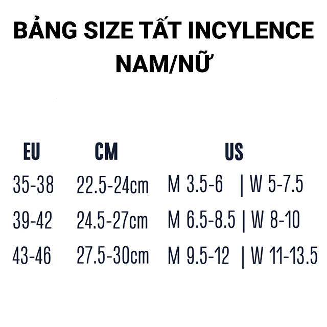 size tất incylence