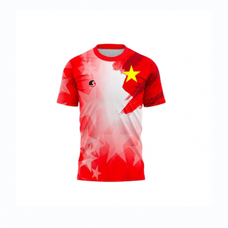 Áo Chạy Bộ Ngắn Tay Nam XSport Cờ Đỏ Sao Vàng Ver 1