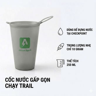 Cốc nước Silicone gấp gọn Antien Sport