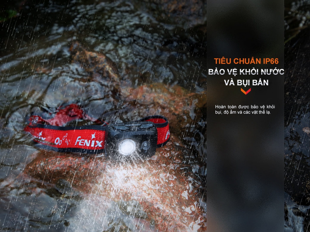 Đèn pin đội đầu Fenix HL16 có tiêu chuẩn IP66