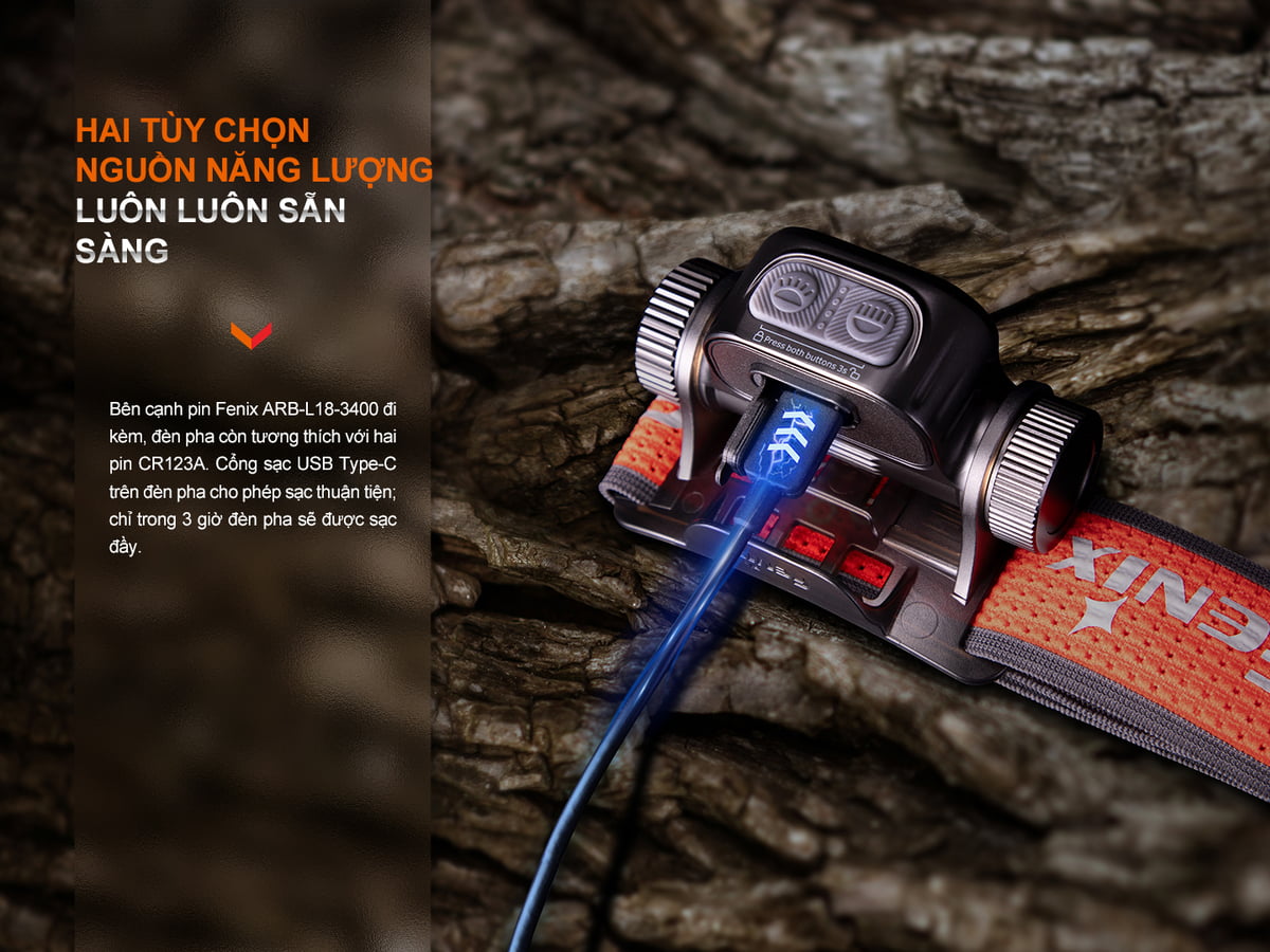 đèn pin đội đầu Fenix HM65R-T V2.0