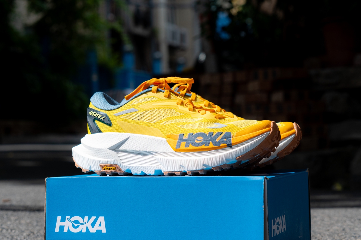 Giày chạy trail nam Hoka Mafate X- đế giữa dày hơn nhưng không mất đi độ nhạy trong việc phản hồi lực