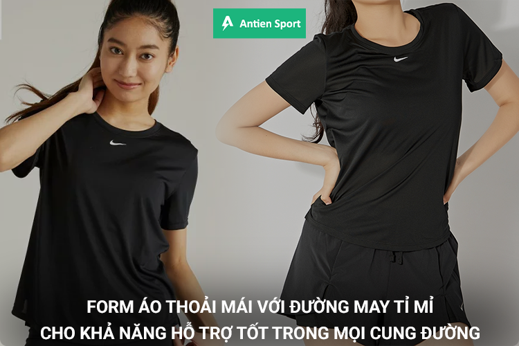 Form áo đơn giản, thoải mái với đường may tỉ mỉ, cho khả năng hỗ trợ cơ thể tốt