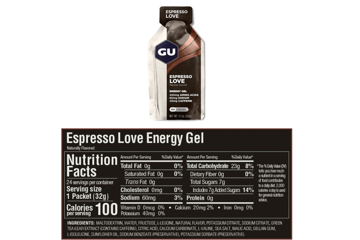 Gel năng lượng có Caffeine giúp kích thích hệ thần kinh trung ương