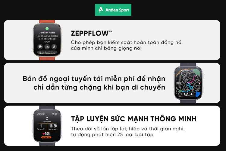 Đông hồ thông minh Amazfit Bip 6 theo dõi tập luyện chuyên sâu chi tiết