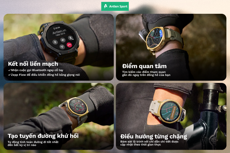 Đồng hồ thể thao Amazfit T-Rex 3 Pro kết nối đa dạng, sẵn sàng đồng hành cùng bạn