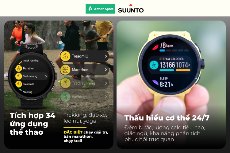 Đồng hồ Suunto Run đa dạng môn thể thao