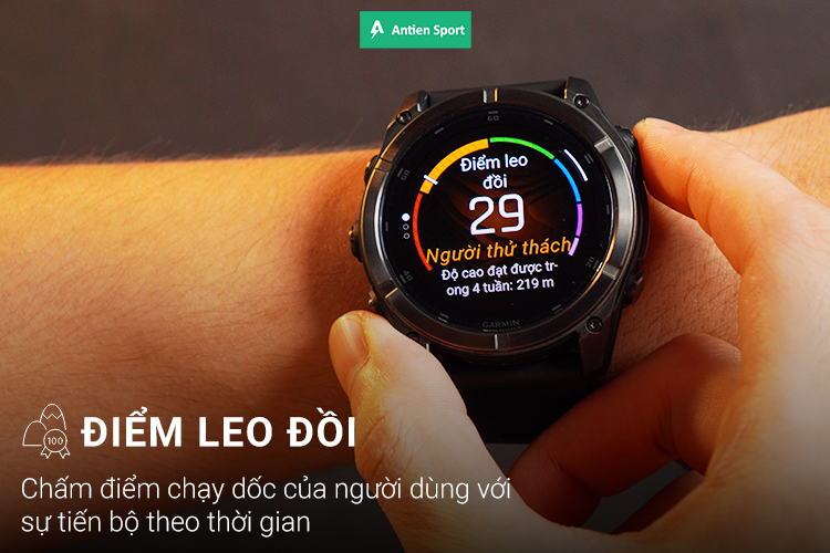 hỉ số Hill Garmin đo lường khả năng chạy lên dốc và đánh giá tiến độ của bạn