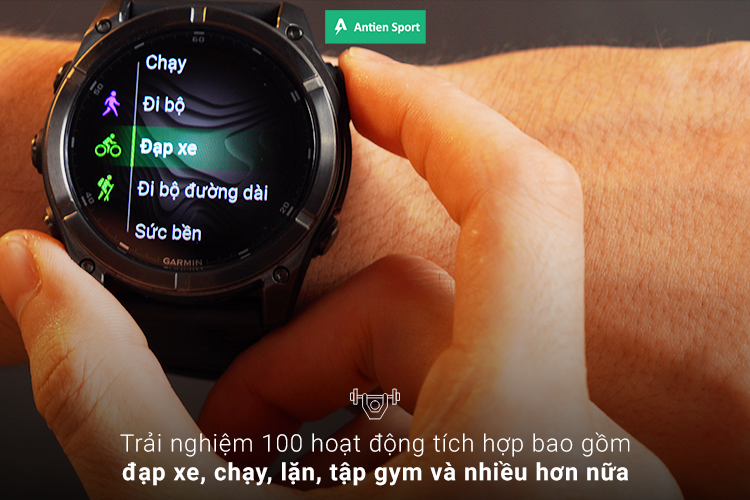 Thoải mái tập luyện với hơn 100 chế độ thể thao được tích hơp