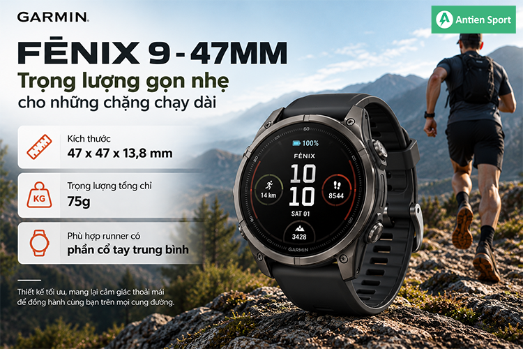 Thoải mái vận động với trọng lượng nhỏ gọn