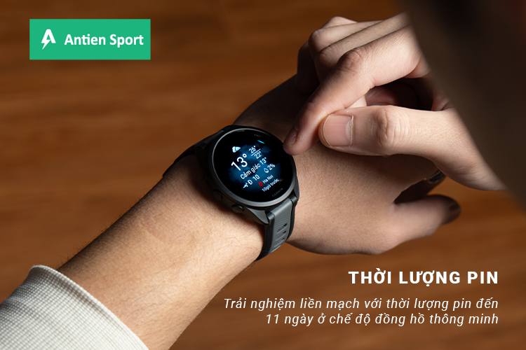 Thời lượng pin bền bỉ cho cả tuần tập luyện dài