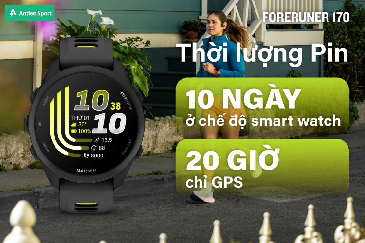 Pin tới 10 ngày, đủ bền cho cả tuần vận động