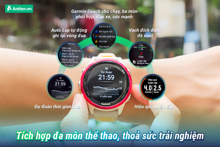 Tích hợp đa dạng môn thể thao kèm khả năng hỗ trợ tập luyện chi tiết