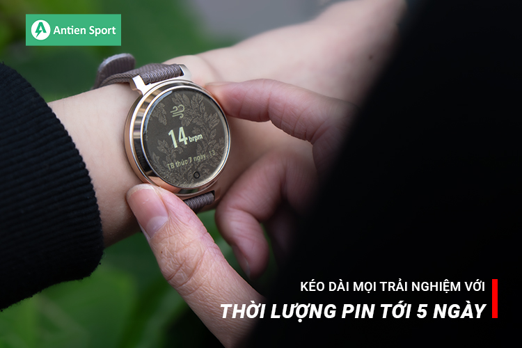 Thỏa sức tập luyện và ghi lại các chỉ số cơ thể với tuổi thọ pin tới 5 ngày sử dụng