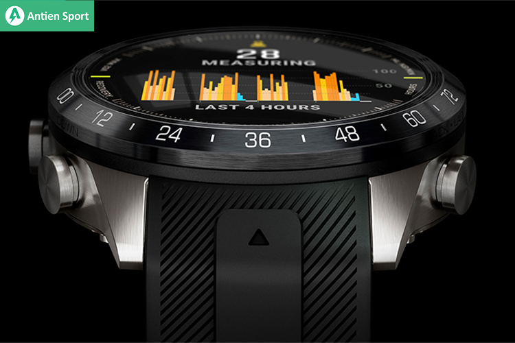Marq Athlete 2 trang bị khung bezel kiểu đồng hồ bấm giờ