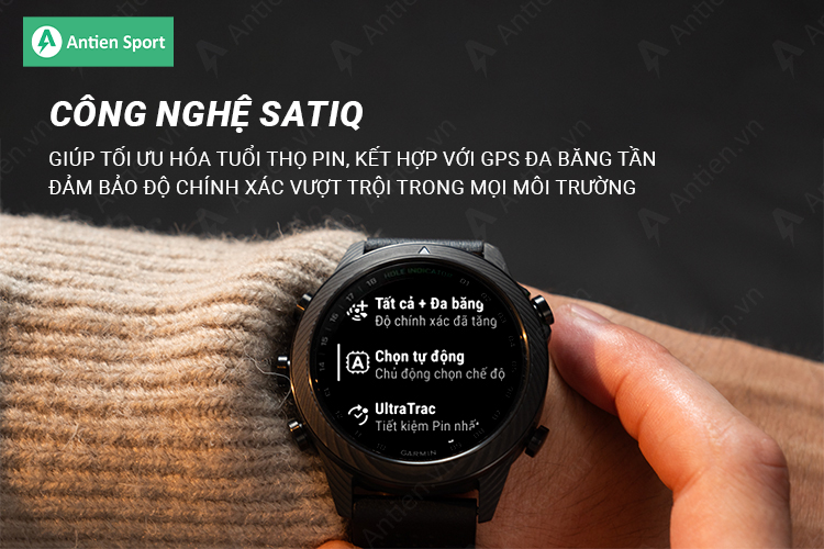 SatIQ kết hợp với GPS đa băng tần tăng độ chính xác khi định vị và tối ưu thời lượng pin