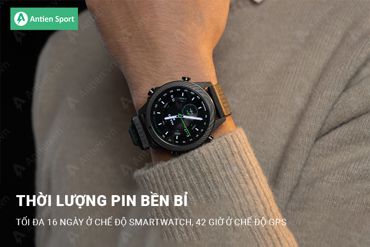 Thỏa sức trải nghiệm với thời lượng pin bền bỉ tới 16 ngày ở chế độ smart watch