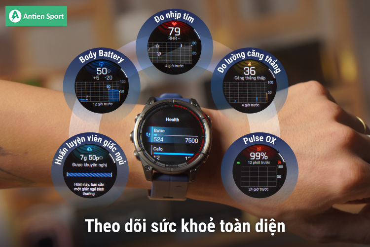 Giám sát sức khoẻ toàn diện ngay trên cổ tay để cùng bạn theo đuổi lối sống khoẻ