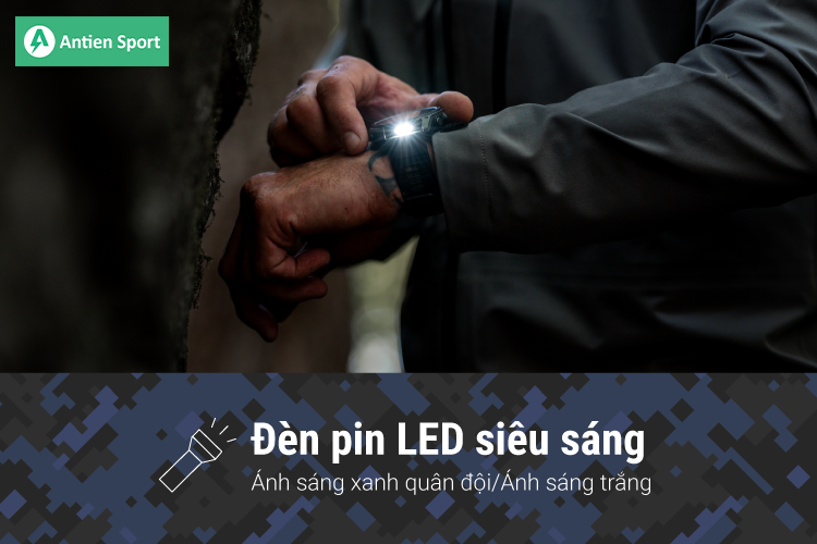 Đèn pin LED nhiều màu sáng tích hợp, an toàn cho huấn luyện ban đêm