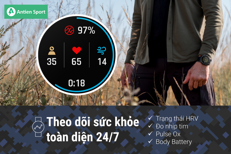 Ngay trên cổ tay, bạn có thể theo dõi toàn bộ các chỉ số sức khỏe cơ thể để duy trì lối sống lành mạnh