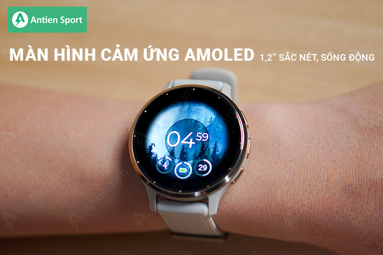 Màn hình AMOLED cho hình ảnh hiển thị sắc nét, sống động