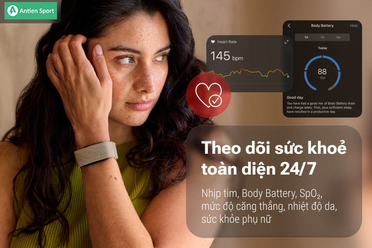 Garmin CIRQA theo dõi các chỉ số sức khoẻ chi tiết