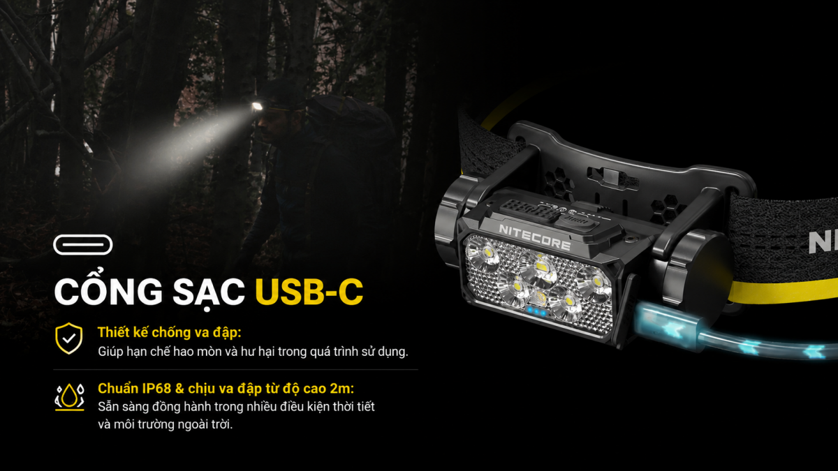 Cách sạc và thay pin đèn Nitecore HC60 UHE