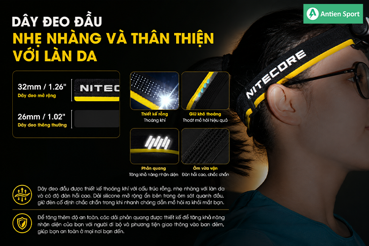 Dây đeo ôm đầu thoải mái