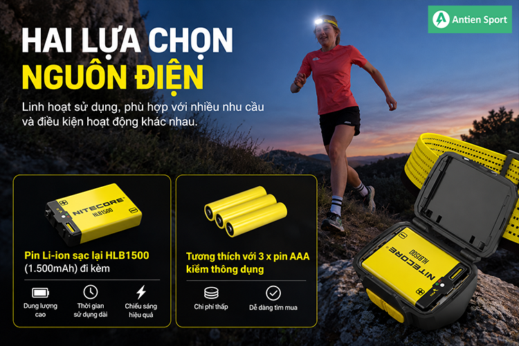 Hai nguồn điện cho sự linh hoạt trong mọi cự ly