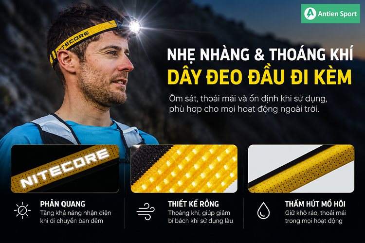 Hệ thống dây đeo thoải mái ngay cả trong thời gian vận động dài