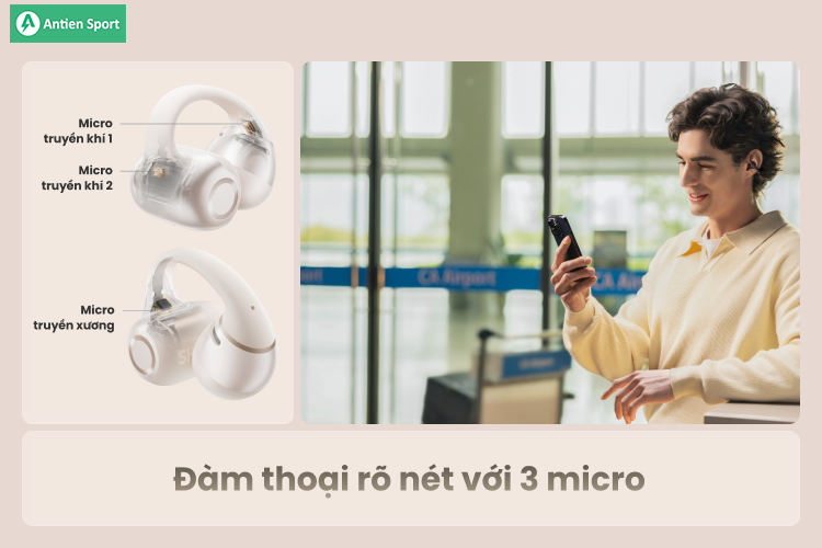 Hệ thống 3 micro cùng thuật toán khử ồn AI giúp cuộc gọi của bạn trong trẻo, rõ nét hơn