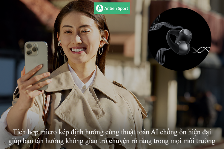 Chống ồn mạnh mẽ với công nghệ AI hiện đại