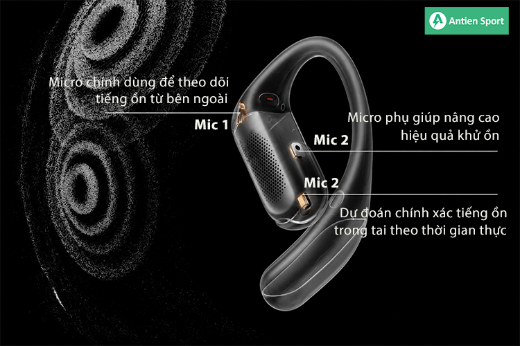 Hệ thống ba micrô ở mỗi bên, kết hợp với công nghệ giảm nhiễu cho cuộc gọi rõ nét hơn