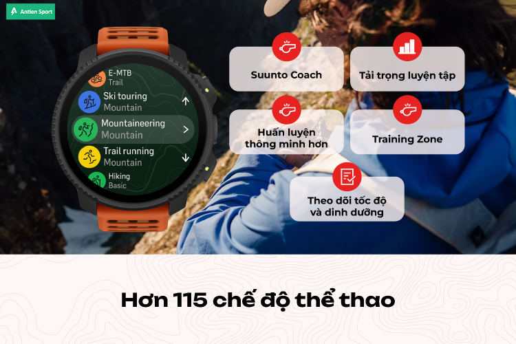Suunto Vertical 2 hỗ trợ đa dạng môn thể thao